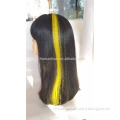 Top grade medium length natural looking two tone straight human hair lace wigs